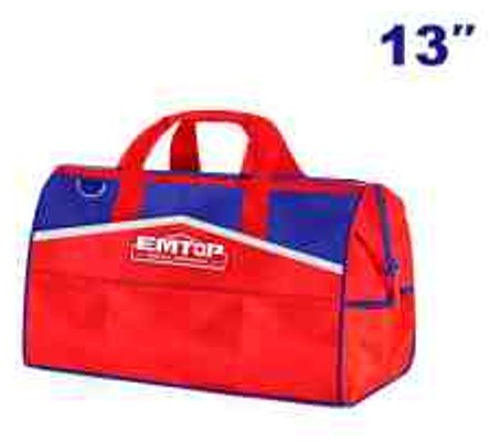 13" Tool Bag 33x21x18cm 12kg Max Load 1680D Polyester Rigid Frame 12 Outer Pockets Paper Card